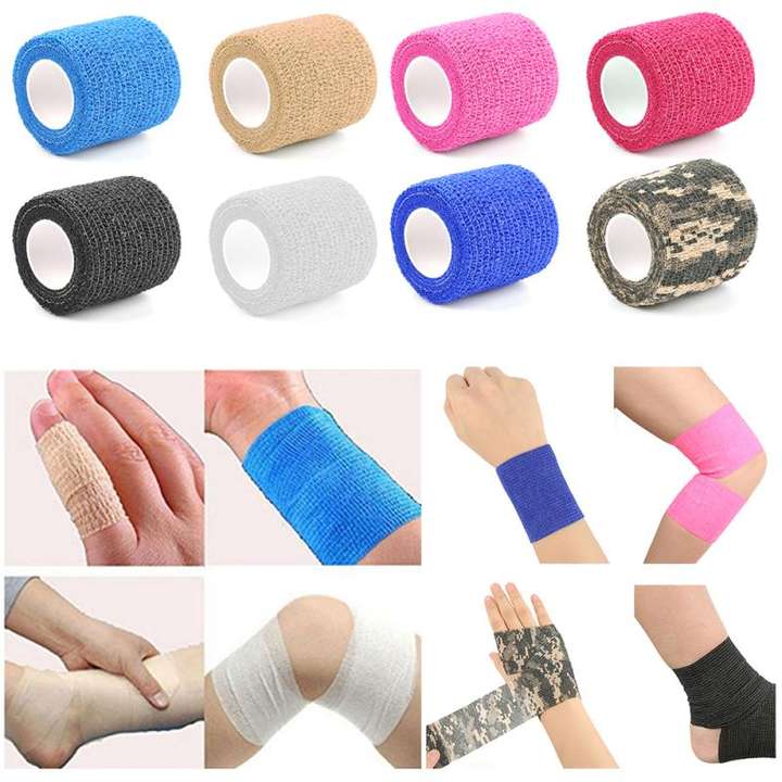 KSY Colorful Sport Elastic Wrap Tape Self Adhesive Bandage Elastoplast For Knee Support Pads Finger Ankle Palm Shoulder Large Order Wholesale Distributor