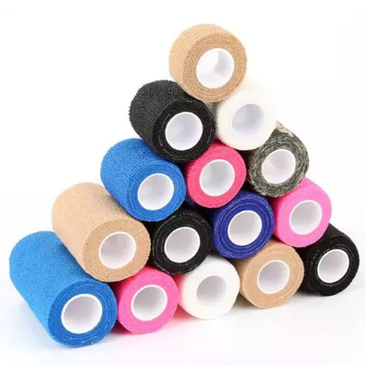 KSY Colorful Sport Elastic Wrap Tape Self Adhesive Bandage Elastoplast For Knee Support Pads Finger Ankle Palm Shoulder Large Order Wholesale Distributor