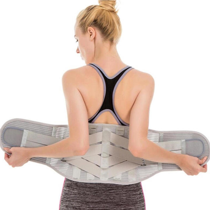 KSY Compression Pain Relief Double Pull Lumbar Brace Lower Waist Support Belt