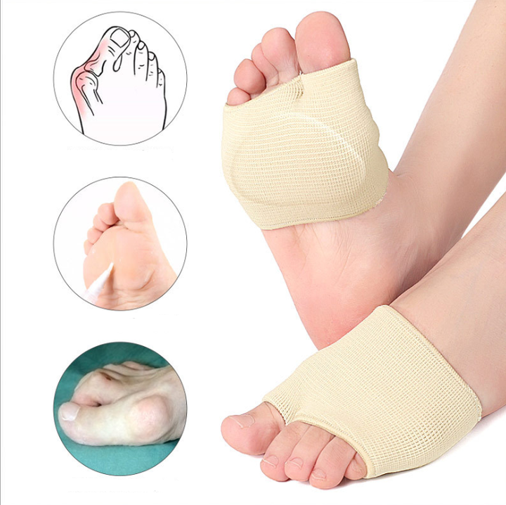 KSY Diabetic Feet care Metatarsal Sleeve Pads Half Toe Bunion Sleeve with Sole Forefoot Gel Pads Rapid Production Solutions Manufacturer