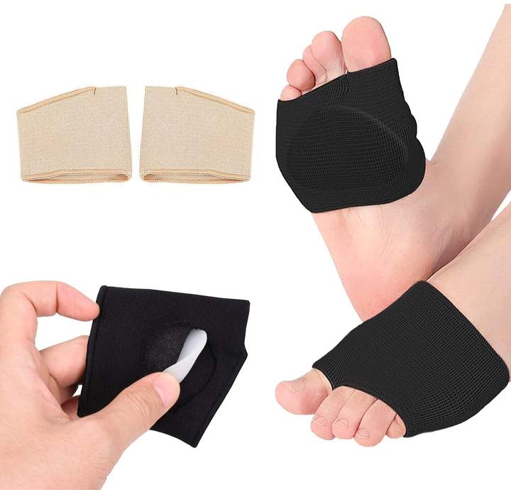 KSY Diabetic Feet care Metatarsal Sleeve Pads Half Toe Bunion Sleeve with Sole Forefoot Gel Pads Rapid Production Solutions Manufacturer