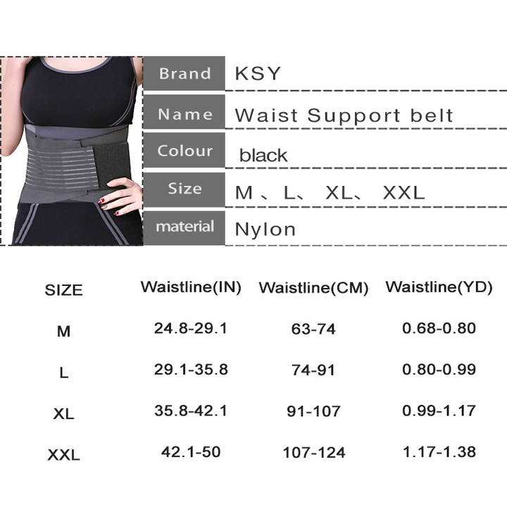 KSY Electric Waist Belt Men's Waist Support Belt Sport Fitness Medical Neoprene Tummy Waist Trimmer Slimming Belt Affordable Factory Pricing Partners