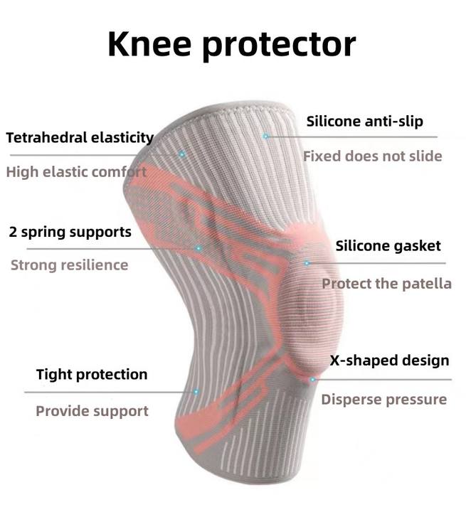 KSY Knee Brace with Spring support strip & Patella Gel Pads Manufacturing & Supply
