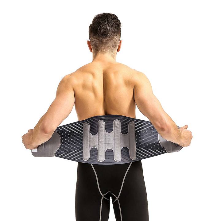 KSY Lumbar Support Belt Lower Back Brace Abdominal Binder Men Women Spine Decompression Waist Trainer Brace Back Pain Relief