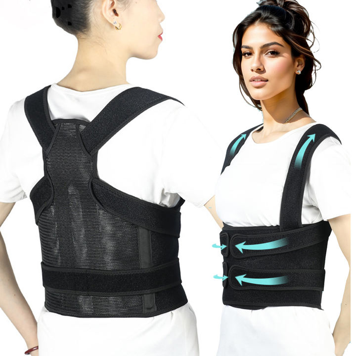 KSY Newest Straight Back Posture Corrector Shoulder Lumbar Brace Spine Support Belt Adjustable Corset Correction Body Improve