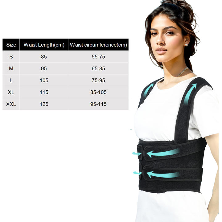 KSY Newest Straight Back Posture Corrector Shoulder Lumbar Brace Spine Support Belt Adjustable Corset Correction Body Improve