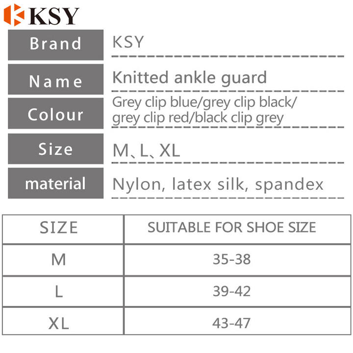 KSY high elastic compression support sleeve for injury prevention ankle brace