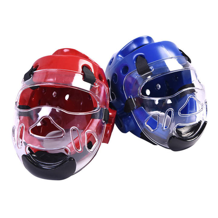 Karate boxing face protector Helmet Mask Detachable Taekwondo face protector transparent protective mask