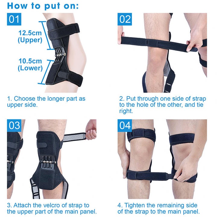 Knee Protection Booster Pads Lift Joint Support Powerful Spring Force Old Cold Leg Protection Reinforcement Deep Care Wholesale Distribution