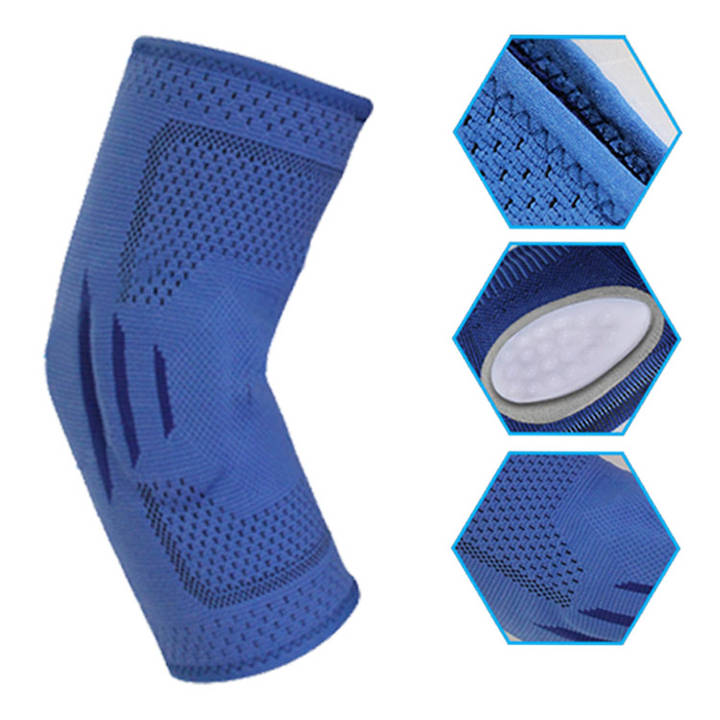 Knitted Elbow Protector Basketball Fitness Ball Playing Sweat Absorbing Pressure Boosting Sports Elbow Protective China Manufacturing Hub