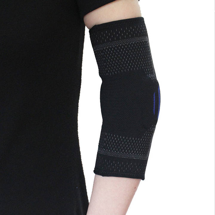 Knitted Elbow Protector Basketball Fitness Ball Playing Sweat Absorbing Pressure Boosting Sports Elbow Protective China Manufacturing Hub