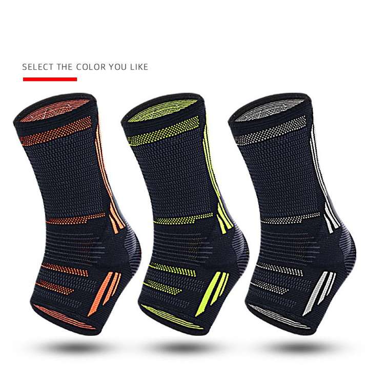 Knitted Sports Silicone Ankle BraceElasticated and compressed shock-absorbing impact resistant fixed support ankle brace ODM Manufacturing Direct