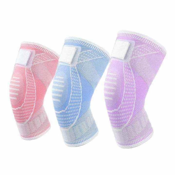 Knitted anti-collision Adjustable Thick High Elastic Anti Slip Nylon Knee Brace With Belt for man and woman