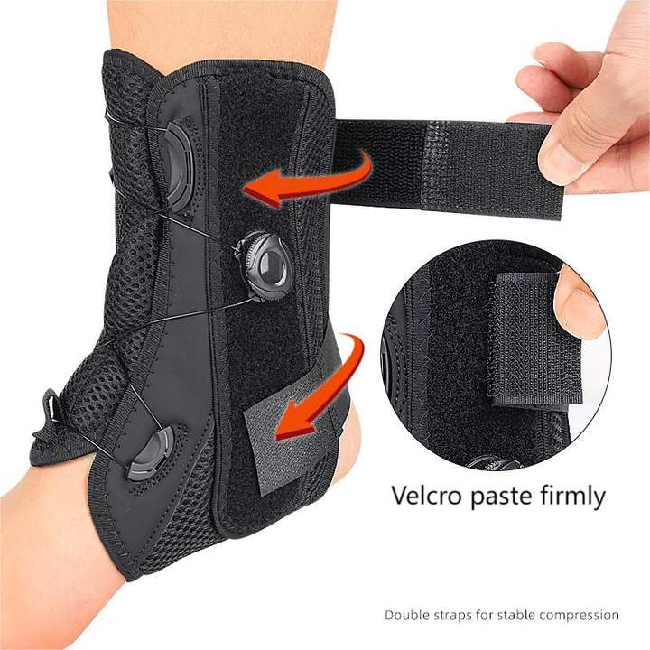 Knob rope ankle guard Manual adjustment of elastic aluminum plate support slow pressure stable ankle guard