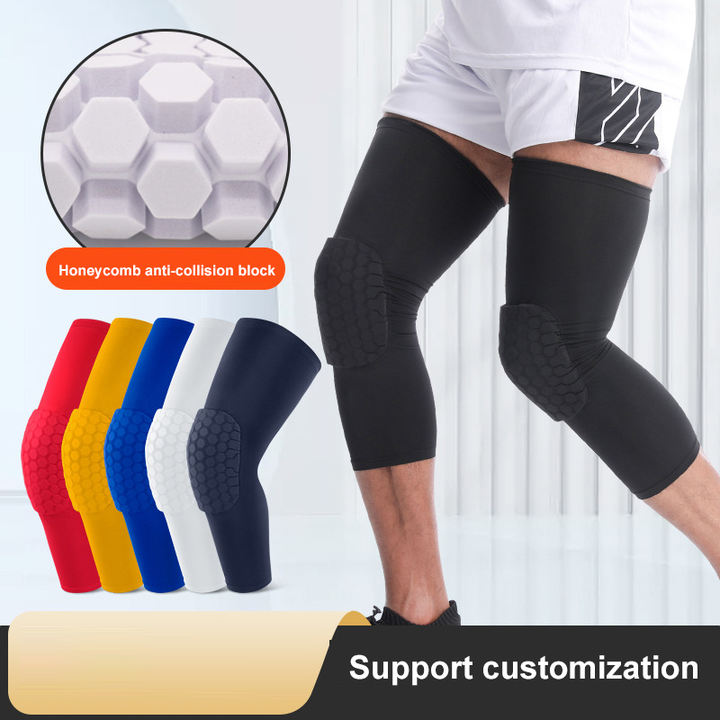 Lengthened sports knee protection honeycomb anti-collision patella for men and women outdoor sports knee protection equipment Import Wholesale Solutions
