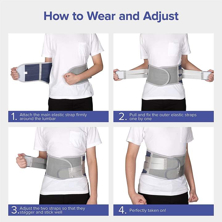Lower Back Brace Lumbar Waist Support Belt for Back Pain Relief Compression Belt for Men & Wome Breathable Mesh Design Factory to Consumer Operations
