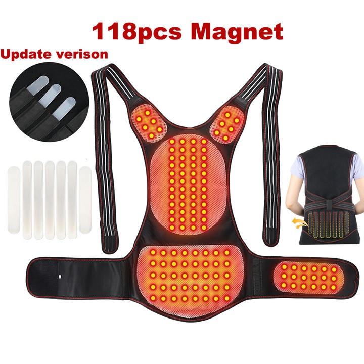 Magnetic Back Support Magnets Heating Therapy Vest Waist Brace Posture Corrector Spine Back Shoulder Lumbar Posture Correction Discount Factory Network