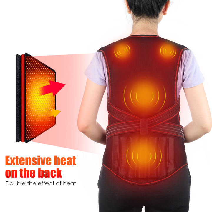 Magnetic Back Support Magnets Heating Therapy Vest Waist Brace Posture Corrector Spine Back Shoulder Lumbar Posture Correction Discount Factory Network