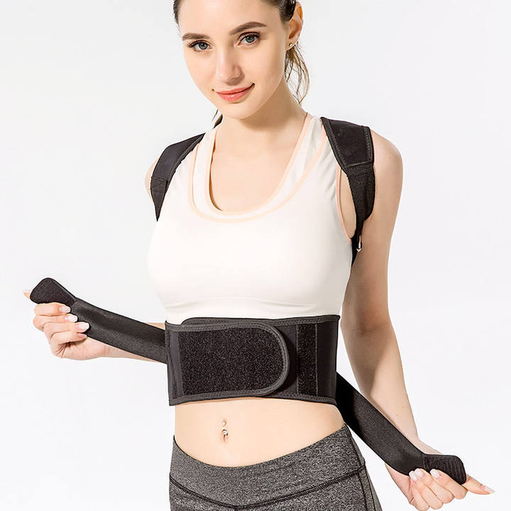 Magnetic  Spine Pain Relief  Support Posture Back Corrector Black