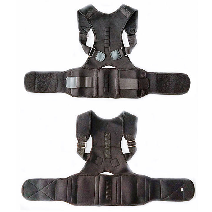 Magnetic  Spine Pain Relief  Support Posture Back Corrector Black