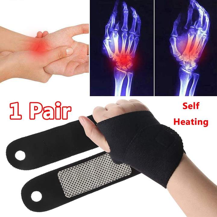 Medical Healthcare Tourmaline Magnetic Self-Heating Wrist Support Band brace