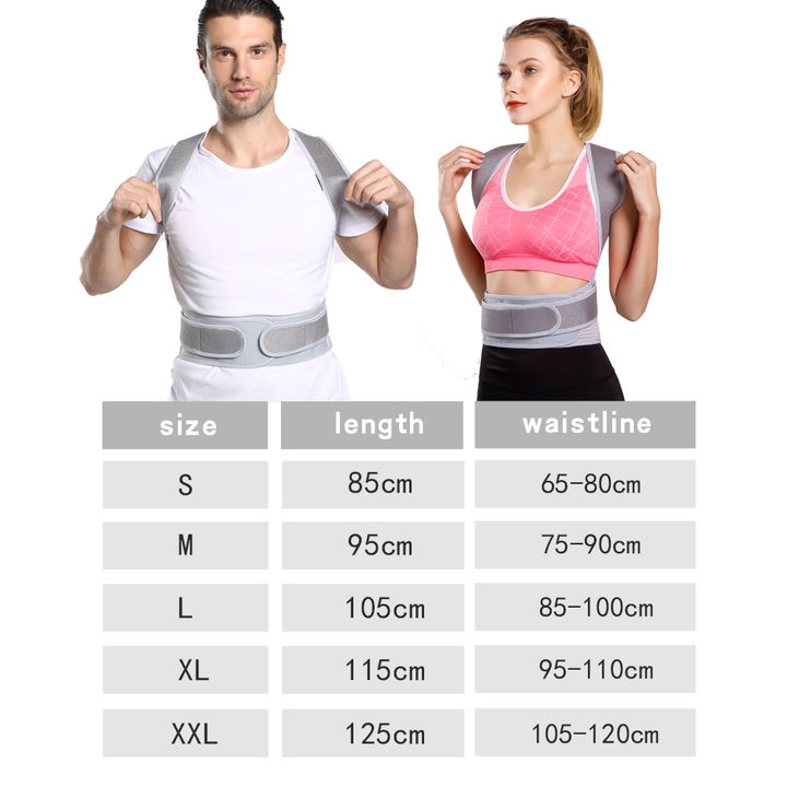 Men and Women Back Brace Lumbar Support Adjustable Posture Corrector Large Order Wholesale Export