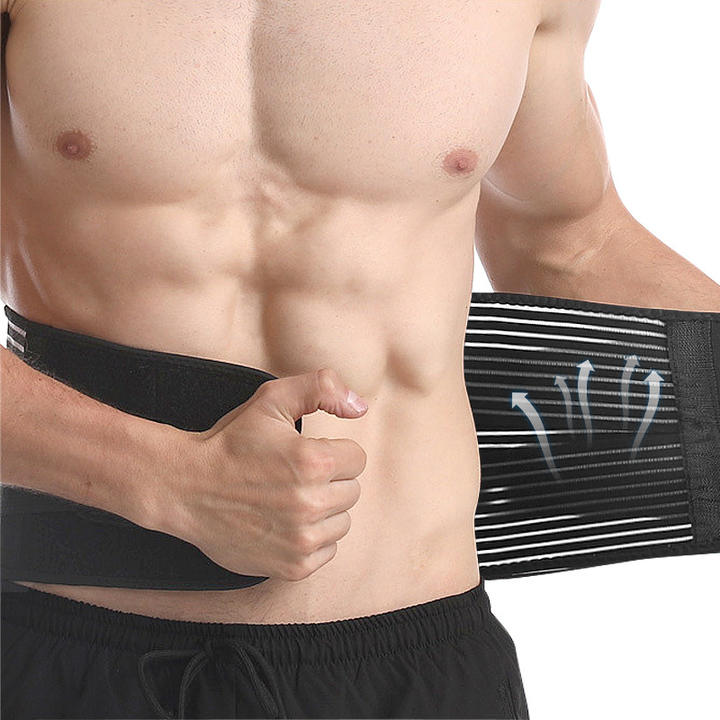 Mesh breathable double compression abdominal support weightlifting squatting exercise waist protection