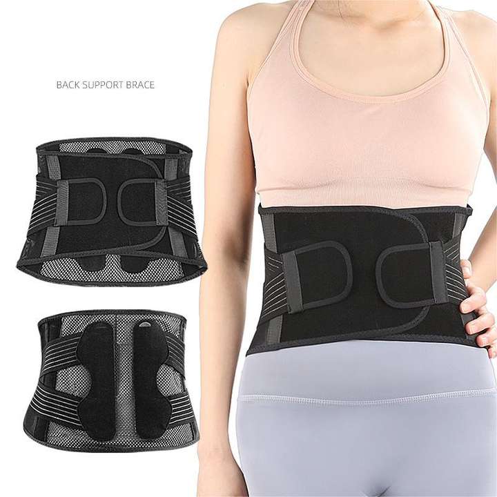 Mesh breathable steel support waist support weight lifting squat hard pull pressure exercise thin waist support