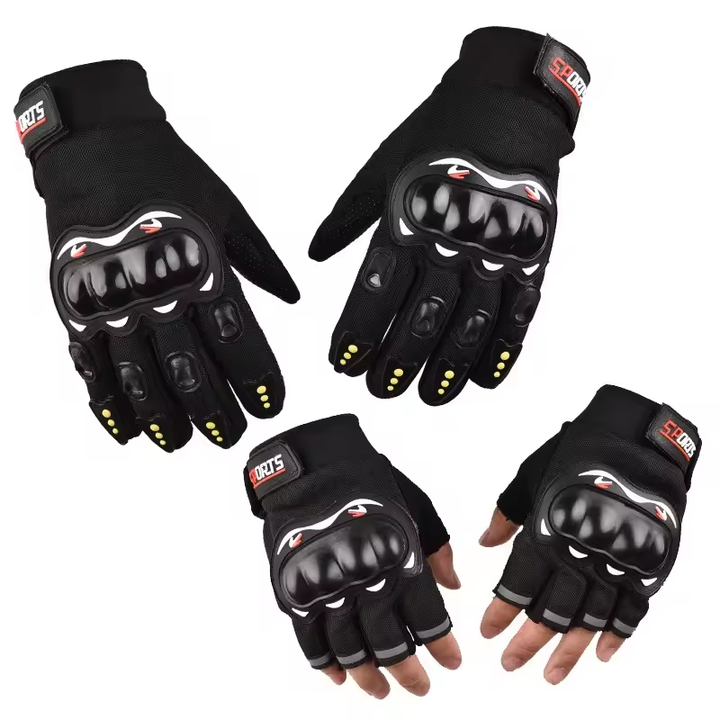 Motorcycle male rider protective hard shell motorcycle full finger sports cycling racing half finger gloves China Factory Supply Services
