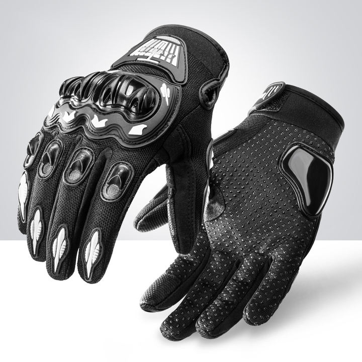 Motorcycle riding gloves Breathable protective touch screen summer thin anti-slip retro motor cycling full finger gloves Mass Wholesale
