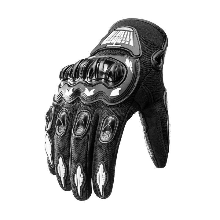 Motorcycle riding gloves Breathable protective touch screen summer thin anti-slip retro motor cycling full finger gloves Mass Wholesale