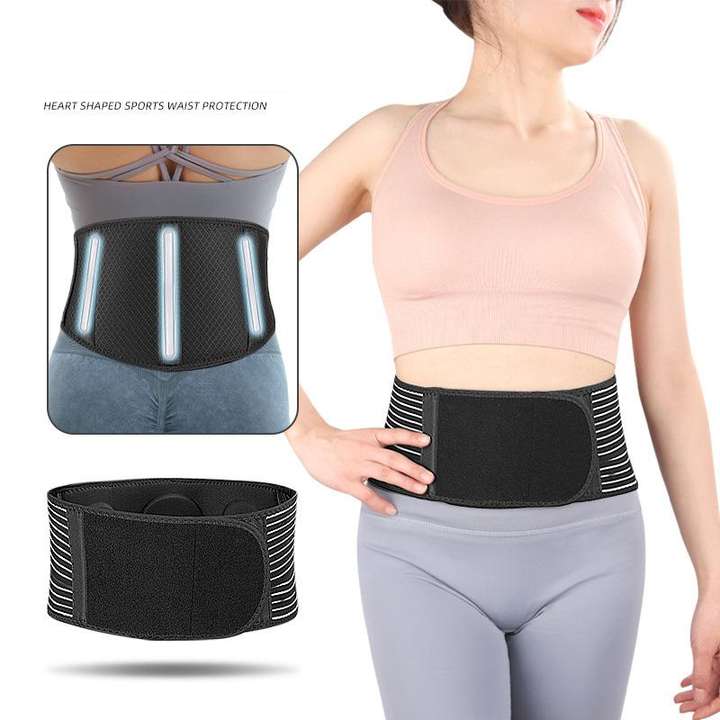 Net fabric waist EVA gasket double compression abdominal support lifting squat waist