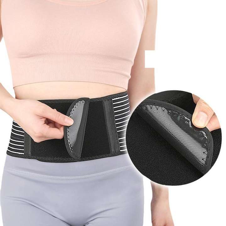 Net fabric waist EVA gasket double compression abdominal support lifting squat waist