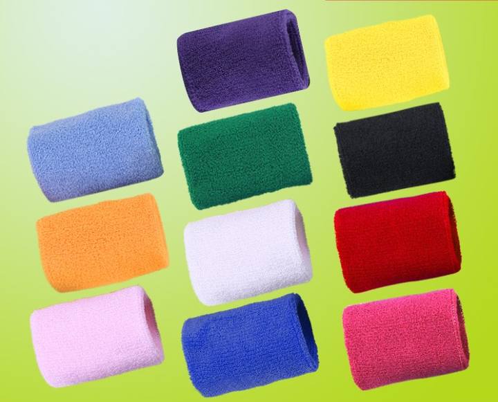 New Embroidery Tennis Wrist Bands Breathable Sports Sweatband Towel Wristband Factory Direct
