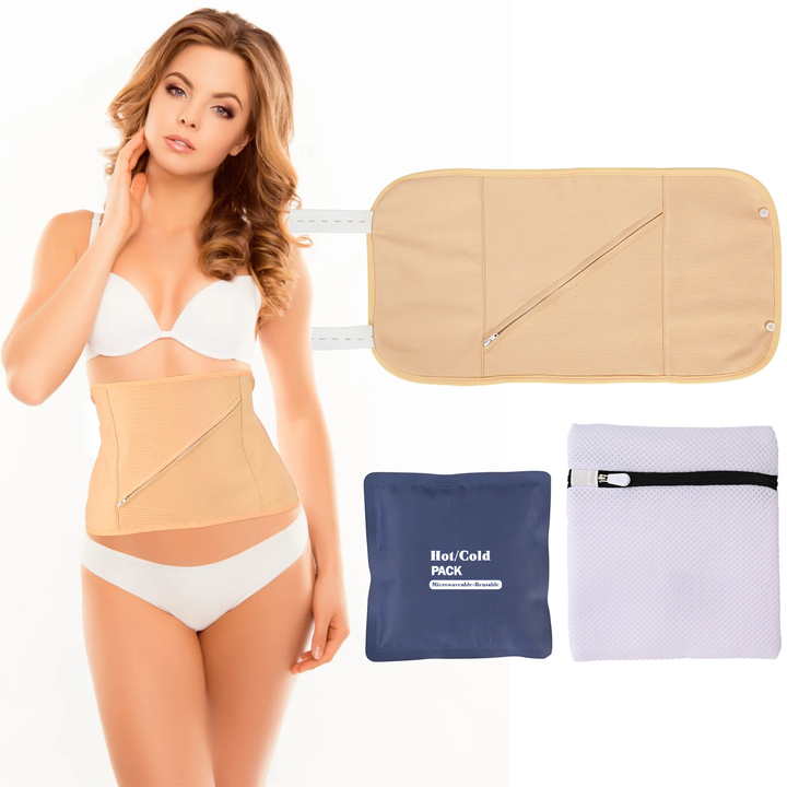 New Reusable Adjustable Neck and Waist Wrap Compress Pad  Castor Oil Pack  Kit for Liver Detox Manufacturing Services Chain