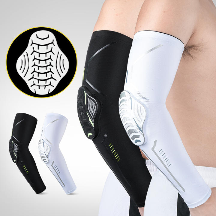 New Sports Arm Sleeve Honeycomb Anti-collision Pressurized Elbow Pads For Basketball Football Cycling China Industrial Supplier Chain