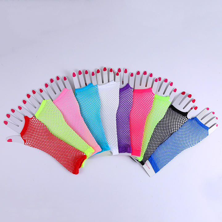 New Stylish Long Black Fishnet Gloves Womens Fingerless Gloves Girls Dance Gothic Punk Rock Costume Fancy Gloves Industrial Wholesale Custom Solutions