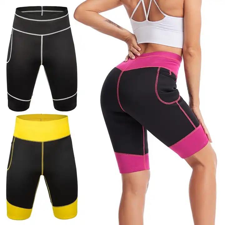 New neoprene sweat pants fitness body compression Shapewear men's and women's high-waisted sports pants