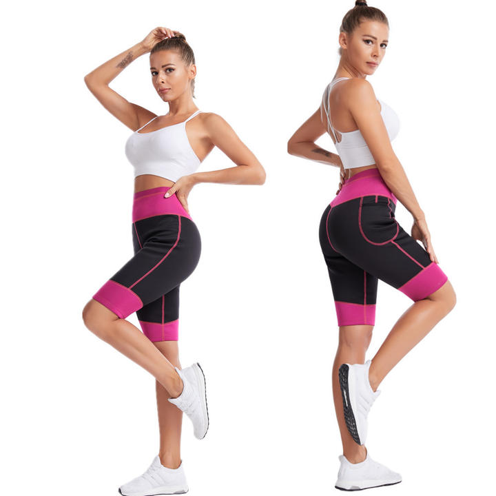 New neoprene sweat pants fitness body compression Shapewear men's and women's high-waisted sports pants