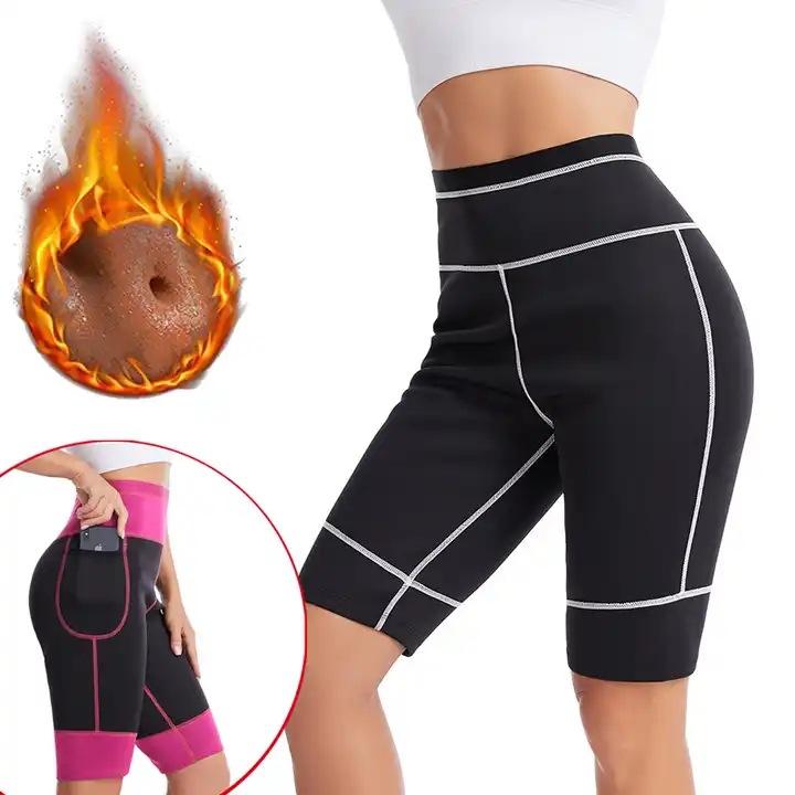 New neoprene sweat pants fitness body compression Shapewear men's and women's high-waisted sports pants