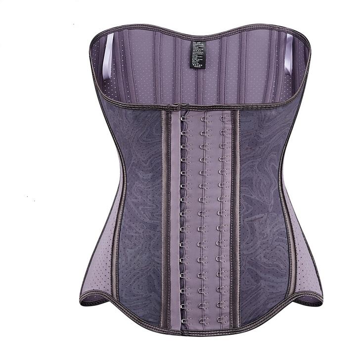 Newest Corset Shapewear Extra Strong Purple Latex Waist Trainer Workout Hourglass Belt Waist Cincher Trimmer