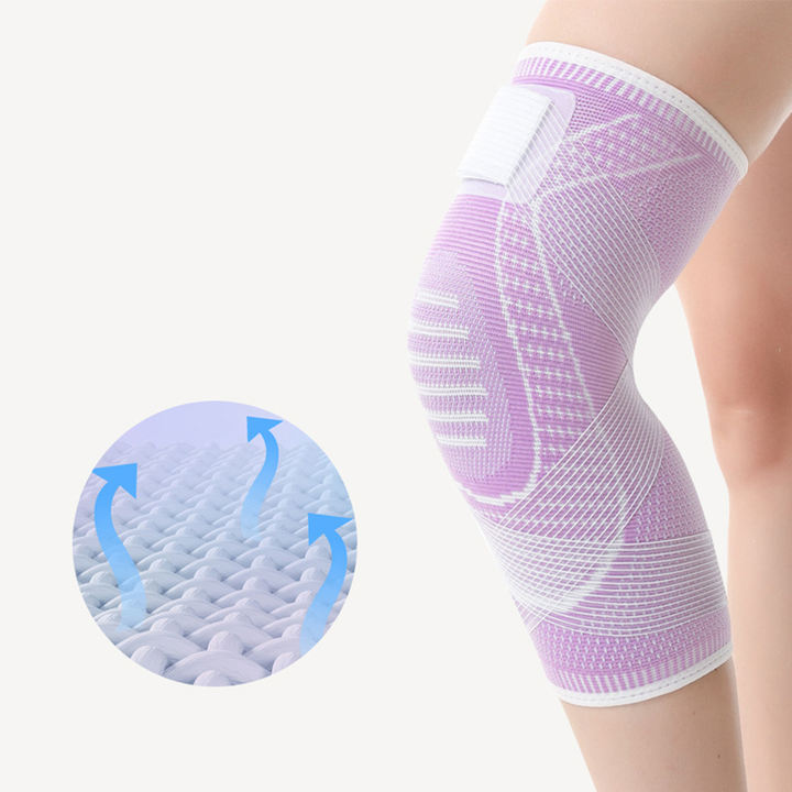 Non-slip Nylon High Elastic Stretch Breathable Adjustable Compression Knee Brace Support Sleeve Low-Cost Manufacturing Efficiency