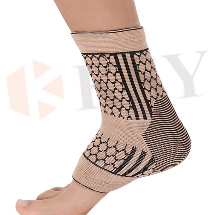 Nylon Knitted Running Fitness Exercise Sport Basketball Pressurization Ankle Pad Sleeve