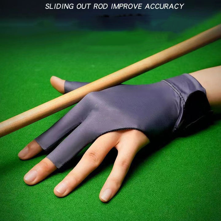 Open Finger Billiard Pool Gloves Breathable Non Slip Left Hand 3 Finger Snooker Glove Training Shooters Gloves