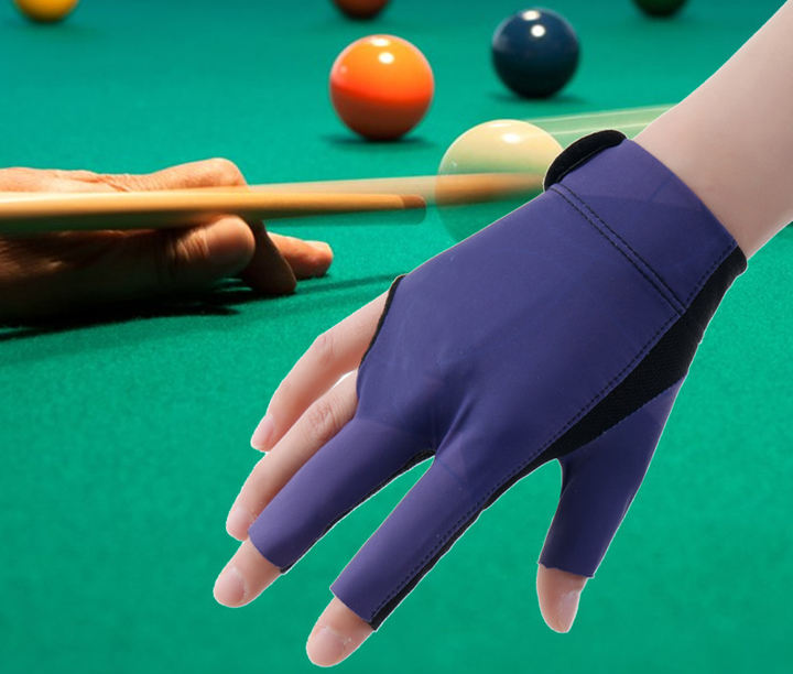 Open Finger Billiard Pool Gloves Breathable Non Slip Left Hand 3 Finger Snooker Glove Training Shooters Gloves