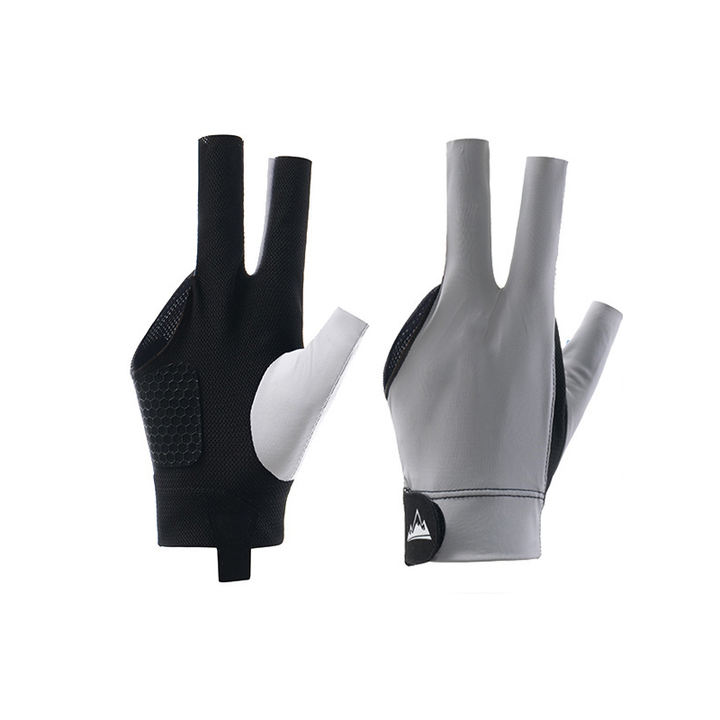 Open Finger Billiard Pool Gloves Breathable Non Slip Left Hand 3 Finger Snooker Glove Training Shooters Gloves