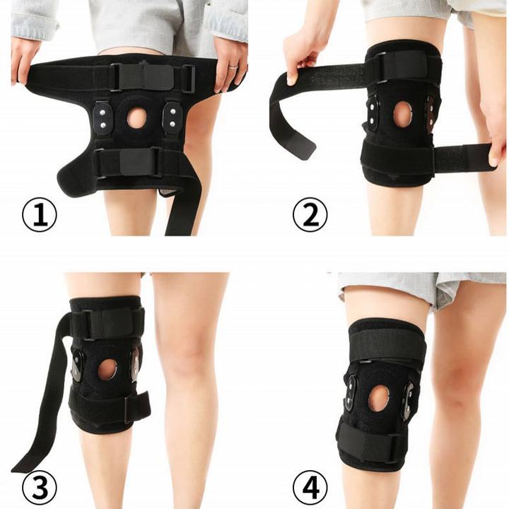 Open Patella Hinged Knee Brace Stabilizer Joint Support Knee Pads  Adjustable Knee Support Industrial Exporter Custom Solutions