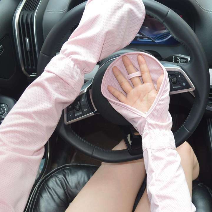 Outdoor Ice Sleeve Gloves Women's Summer Driving Sun Protection Arm Sleeves Loose Breathable Arm Guard UV Over sleeves China Bulk Supplier