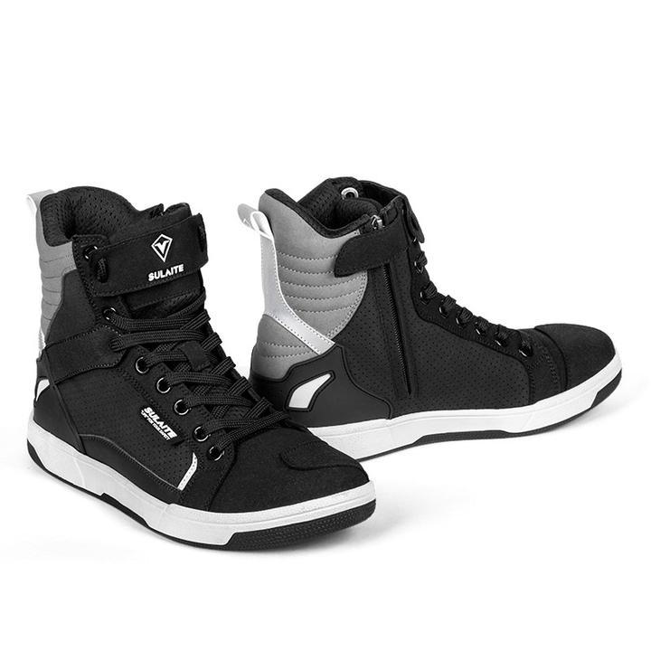 Outdoor Men Motorcycle Boots Breathable Protect Rider Road Racing Sports Gear Rubber Sole Reflective Motorbike Shoes Global Wholesale Market Operations