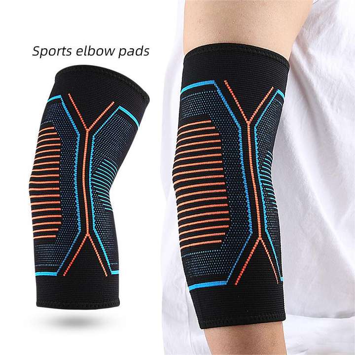 Outdoor sports nylon elbow elastic stretch fit cushioned shock relief basketball fitness elbow guard Wholesale Trade Supplier Innovation